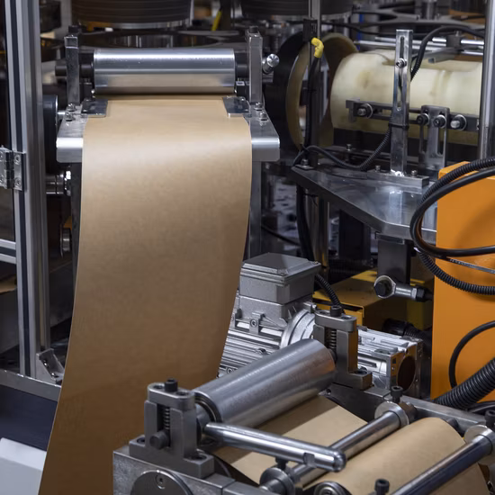 Maquinaria automática para fabricação de tigelas de papel descartáveis com revestimento duplo