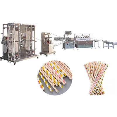Nova máquina de fabricação de canudos de papel totalmente automática máquina de corte de canudos de alta velocidade máquina de formação de canudos de papel